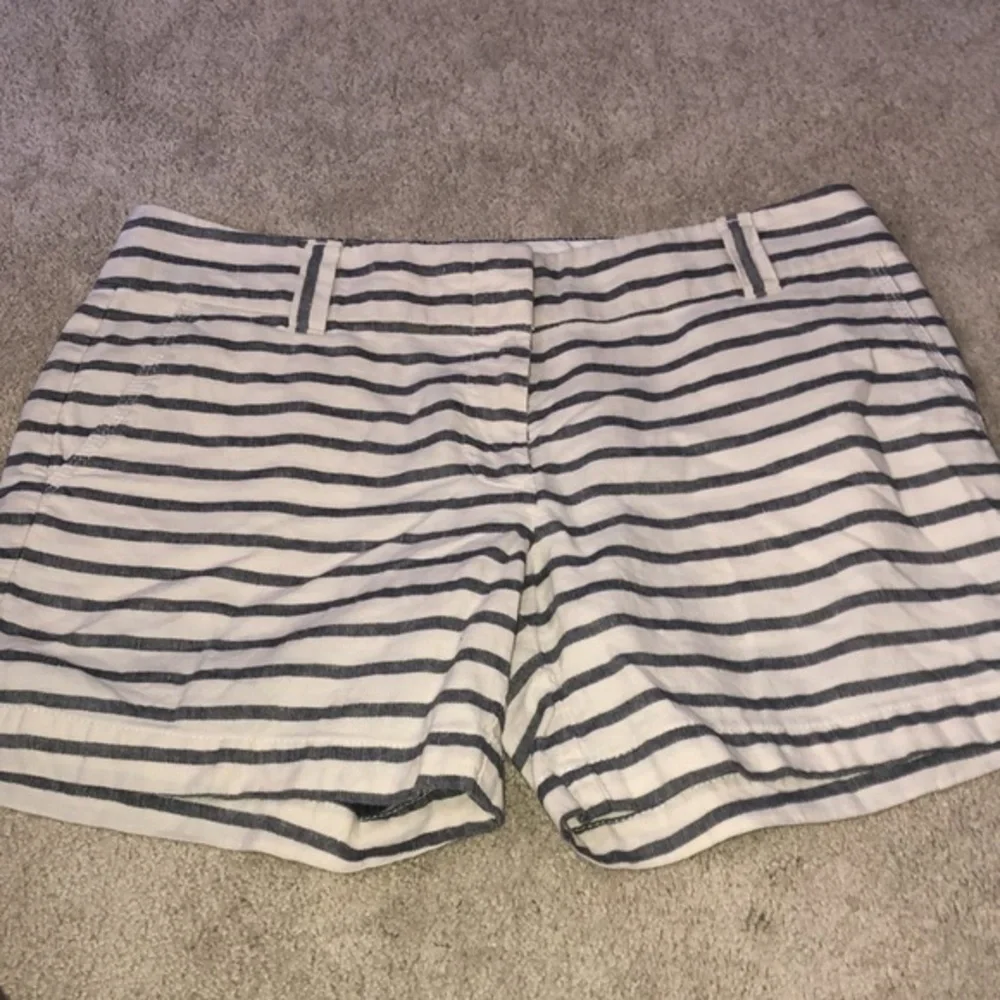 Tommy Hilfiger Linen Cotton Striped Shorts Cream black‎ Size 6